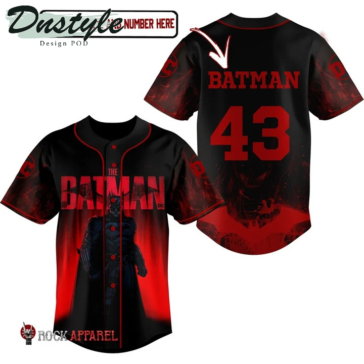 Personalized Batman 3D All Over Printed Baseball Jersey