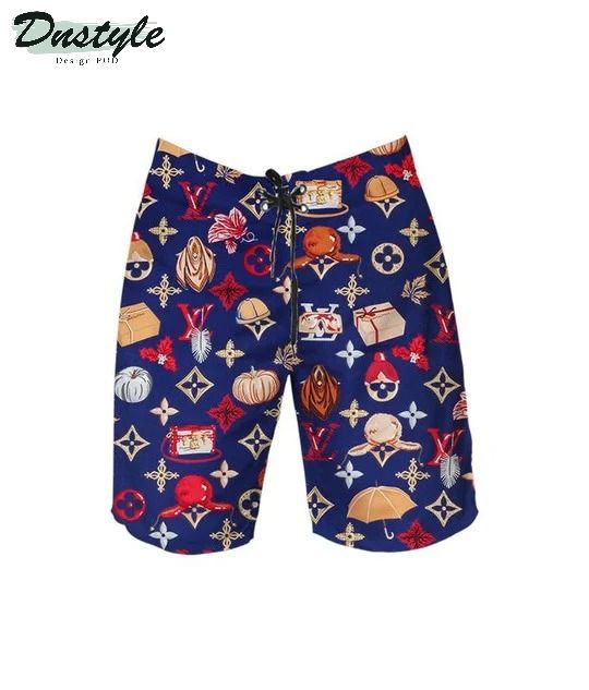 Louis Vuitton Christmas Combo Hawaii Shirt Shorts Flip Flops