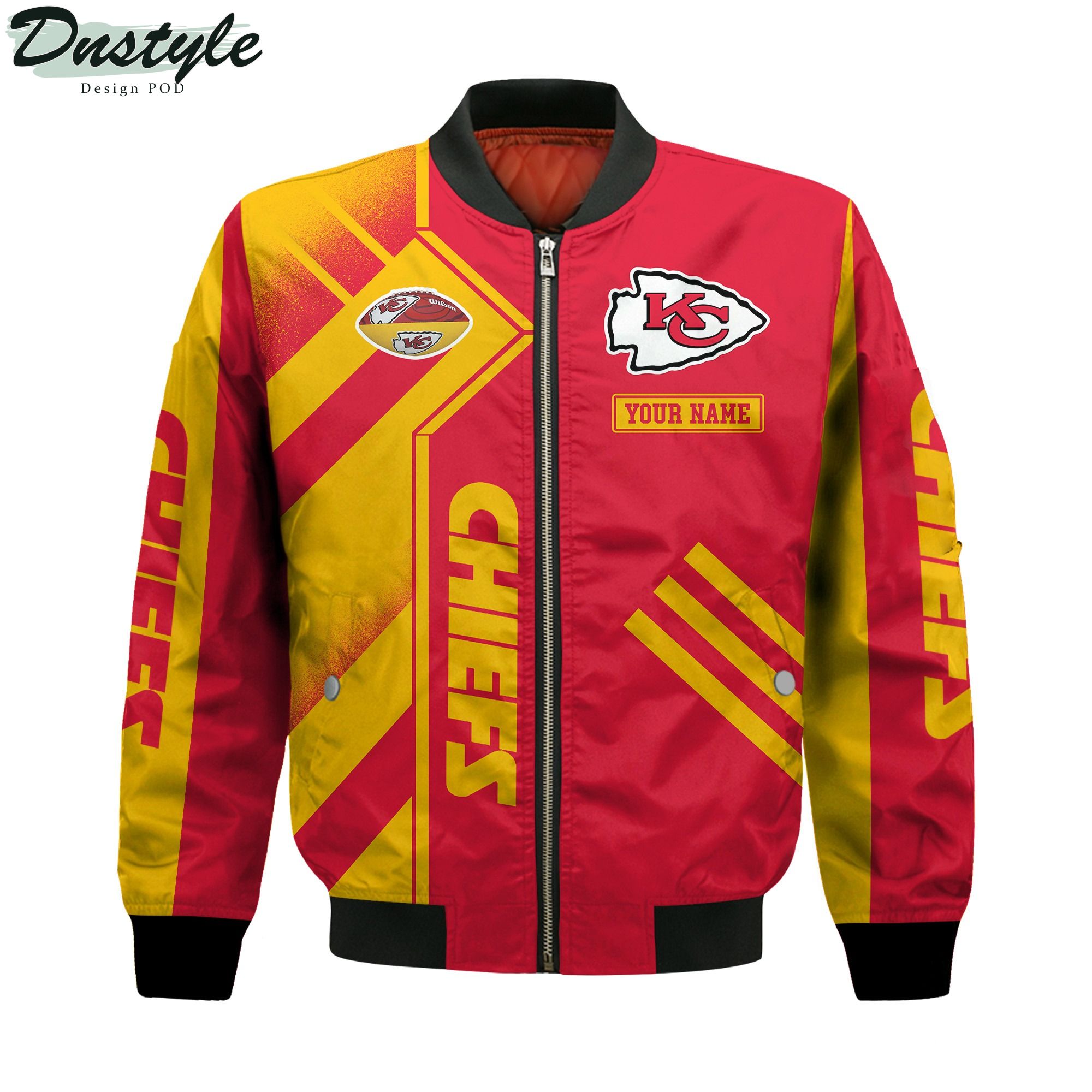 Kansas City Chiefs NFL 2X Super Bowl Champions Custom Name Bomber Jacket