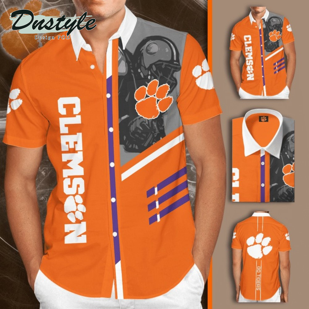 Clemson Tigers Softball Team Orange Hawaiian Shirt