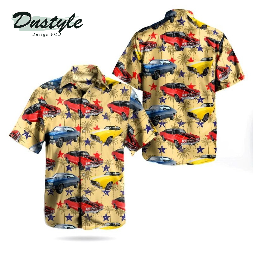 Chevy Mid-sized Automobile Car Independence Day Hawaiian Shirt