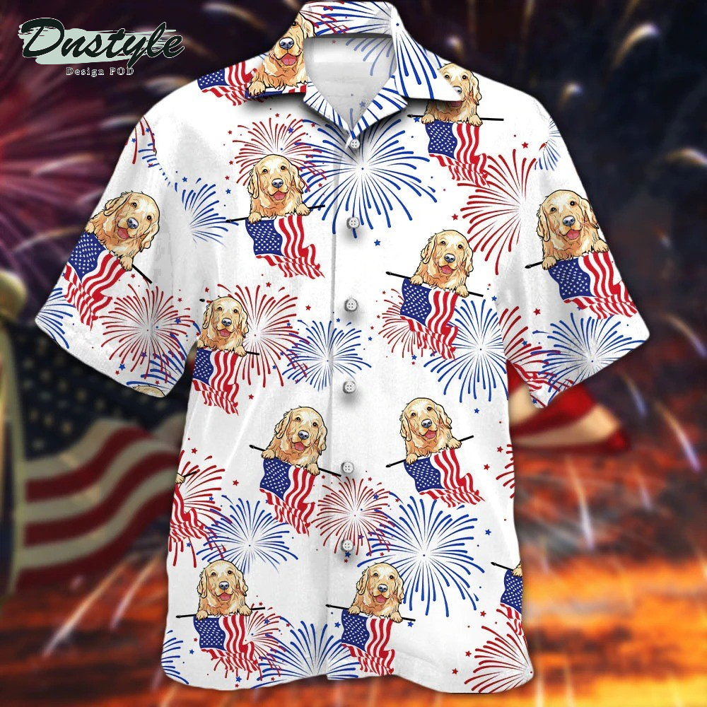 Golden 4th of July Hawaiian Shirt