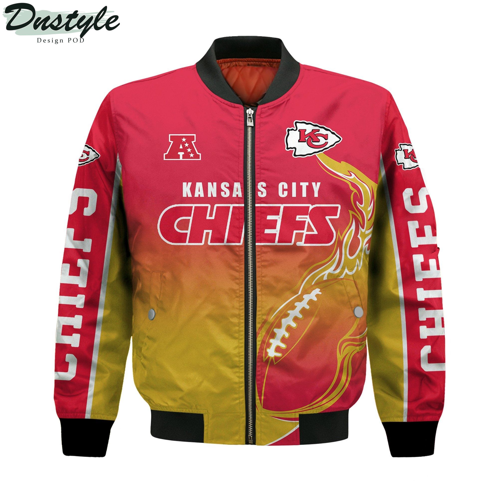 Kansas City Chiefs 3X AFC Champions 2021 Custom Name Bomber Jacket