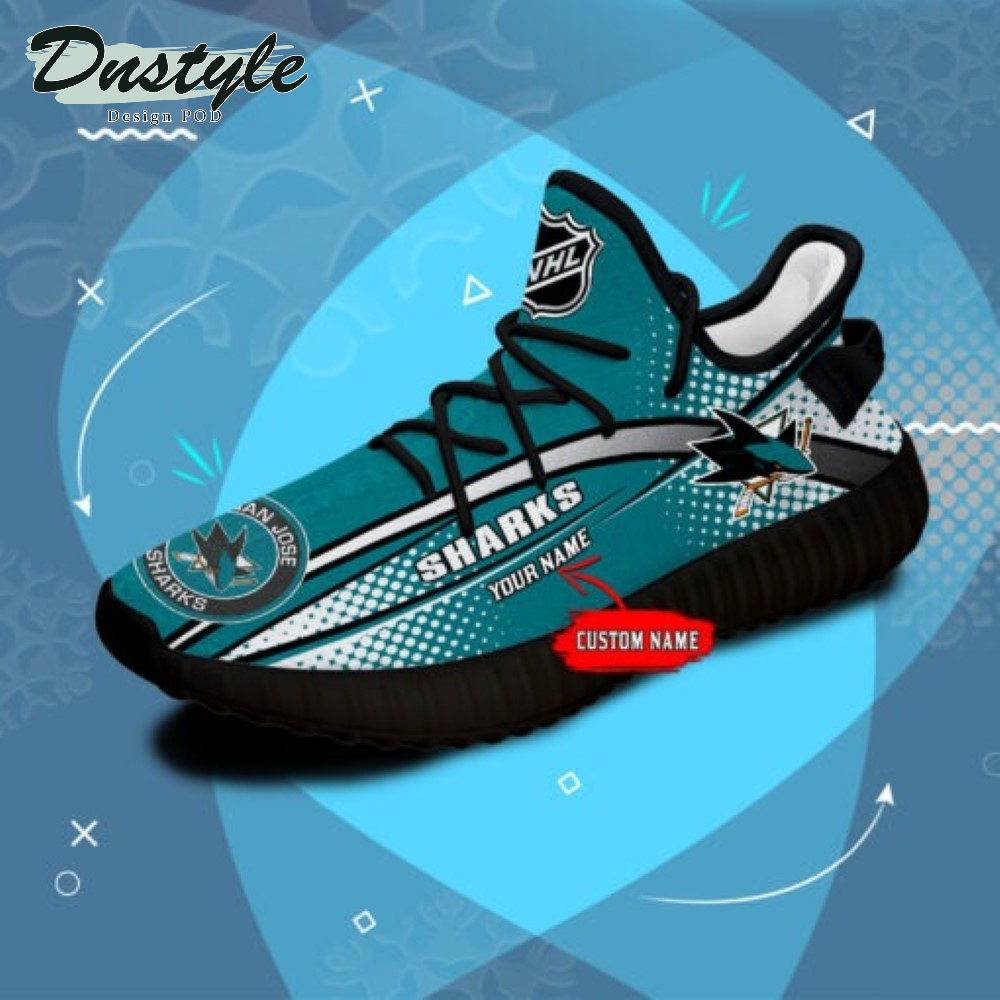 San Jose Sharks Personalized Yeezy Boots Sneakers