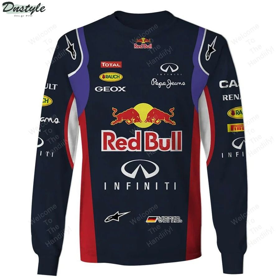 Vettel Infiniti Pepe Jeans Red Bull Racing All Over Print 3D Hoodie