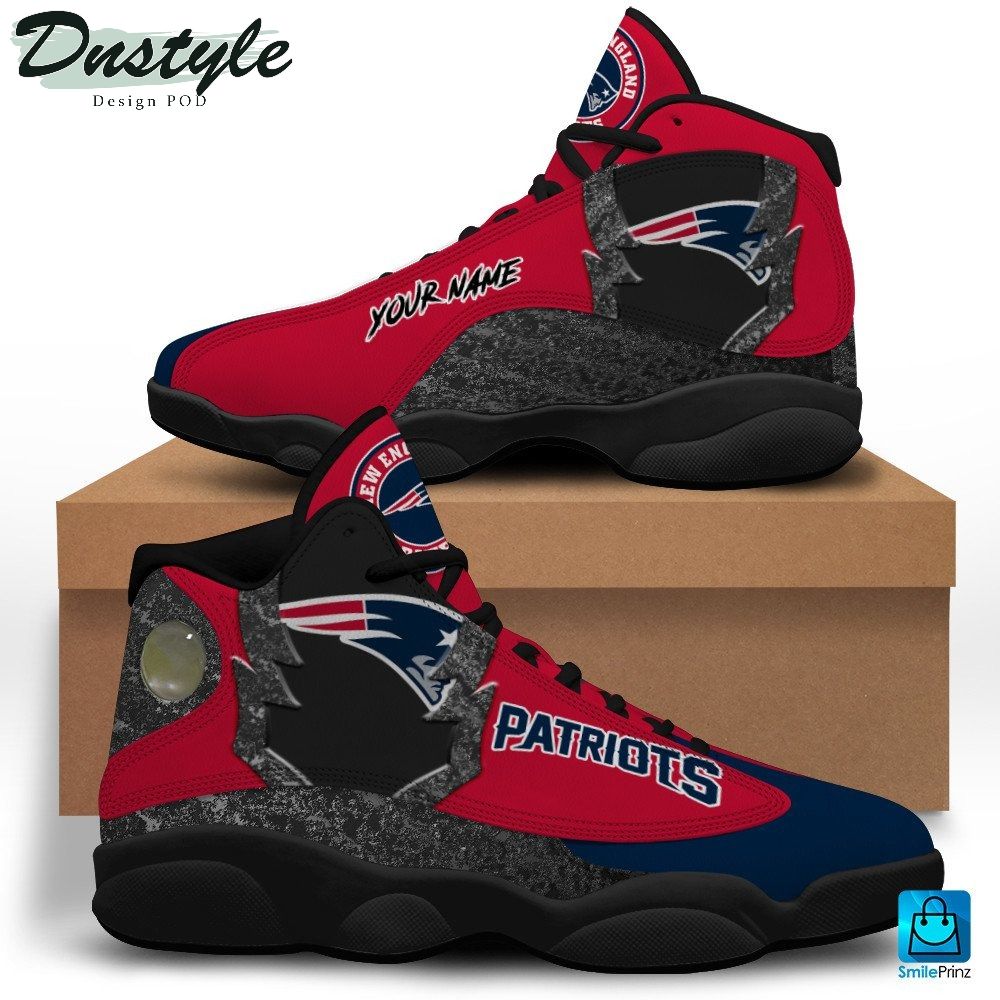 New England Patriots Custom Name Air Jordan 13 Shoes Sneaker