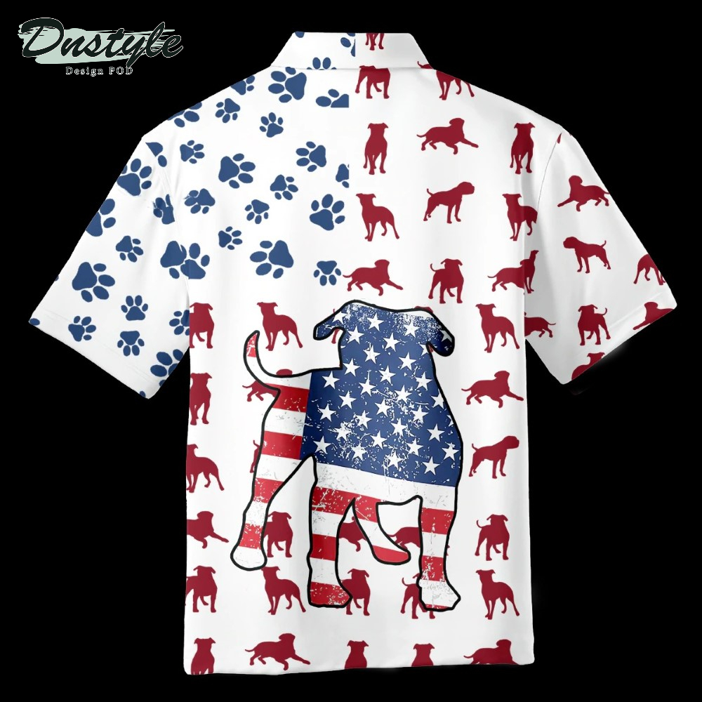 Bulldogs Dog American Flag Hawaiian Shirt