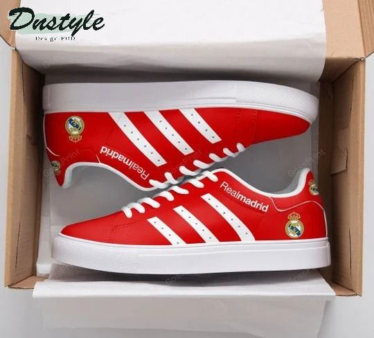 Real Madrid red stan smith low top shoes