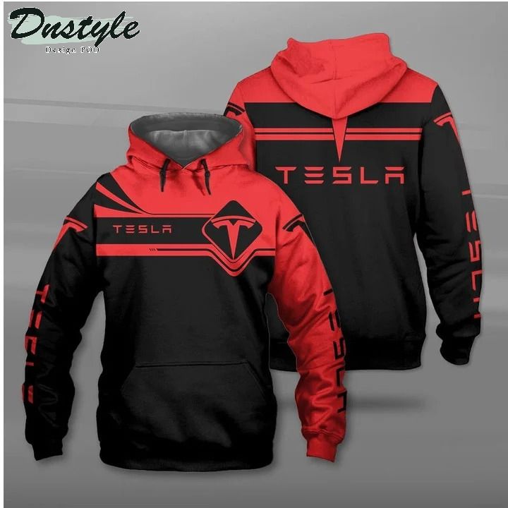 Tesla 3d all over print hoodie