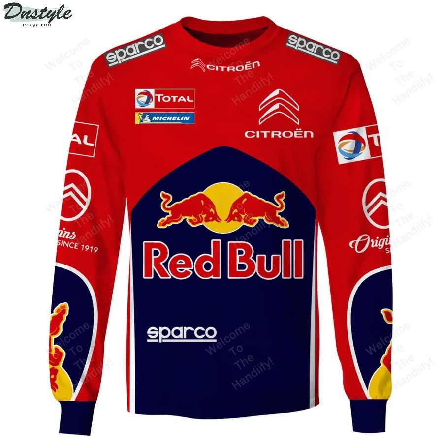 Red Bull Citroen World Rally Team Racing All Overprint 3D Hoodie