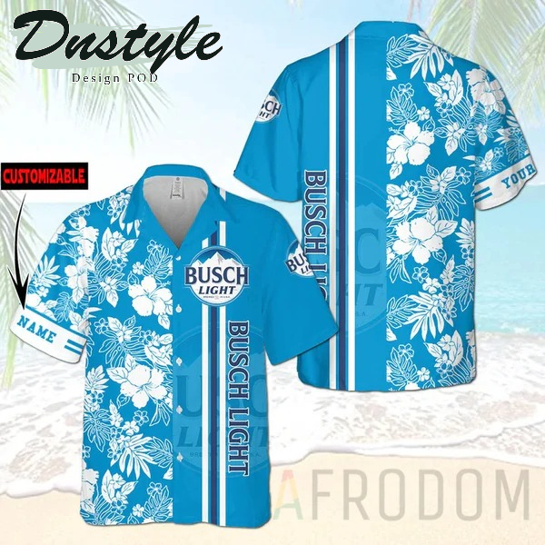 Tropical Hibiscus Busch Light Personalized Hawaii Shirt