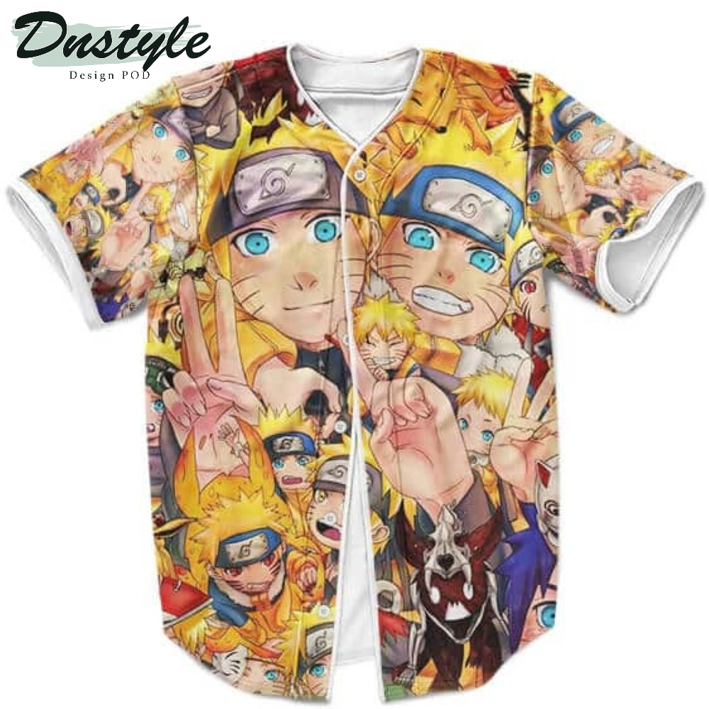 Naruto Uzumaki Chibi Collage MLB Baseball Jersey