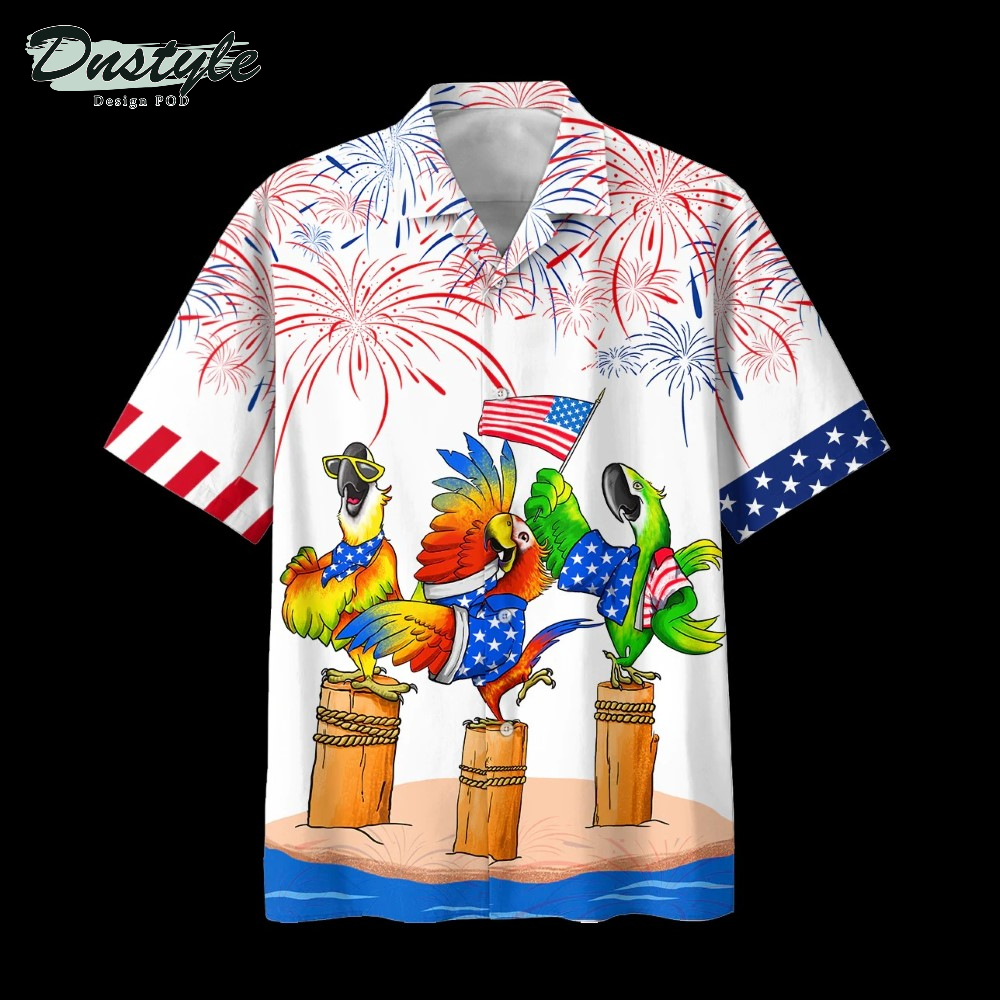 Parrot 4th of July Hawaiian Shirt
