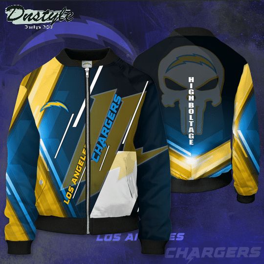 Los Angeles Chargers Football Team High Boltage Bomber Jacket