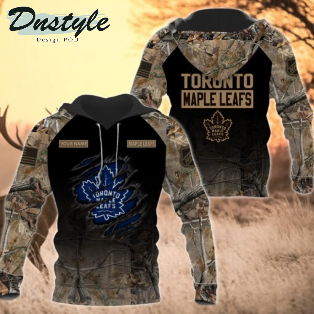 Toronto Maple Leafs Hunting Camo Personalized 3D Hoodie