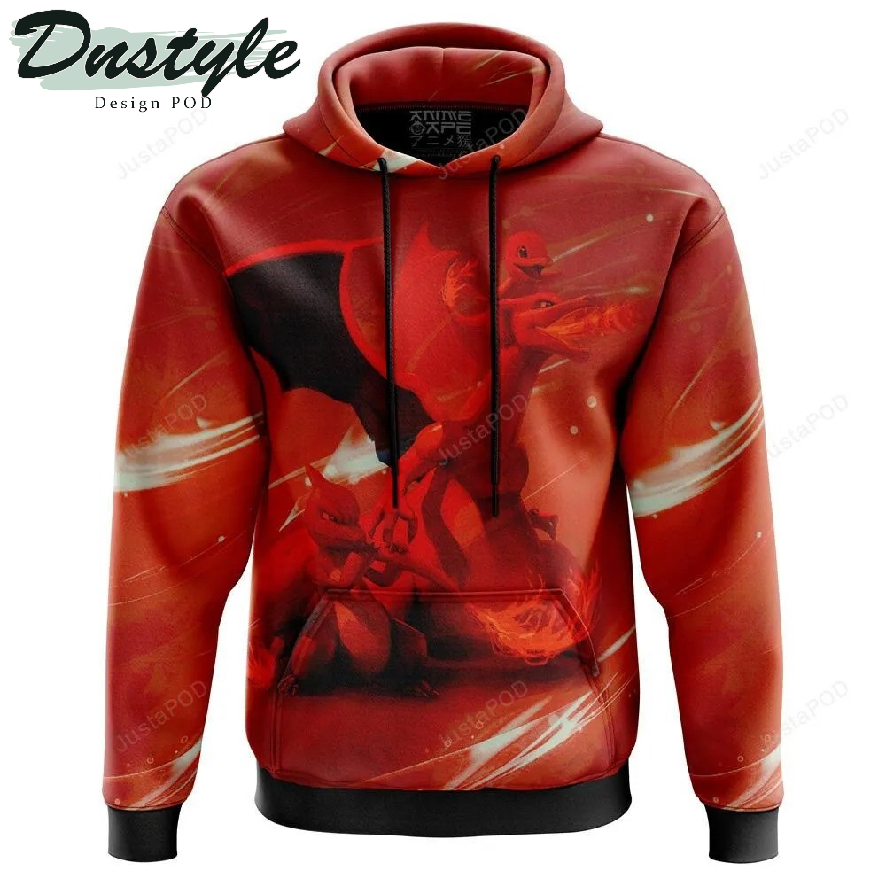 Red Hot Charizard Pokemon 3D All Over Printed Hoodie
