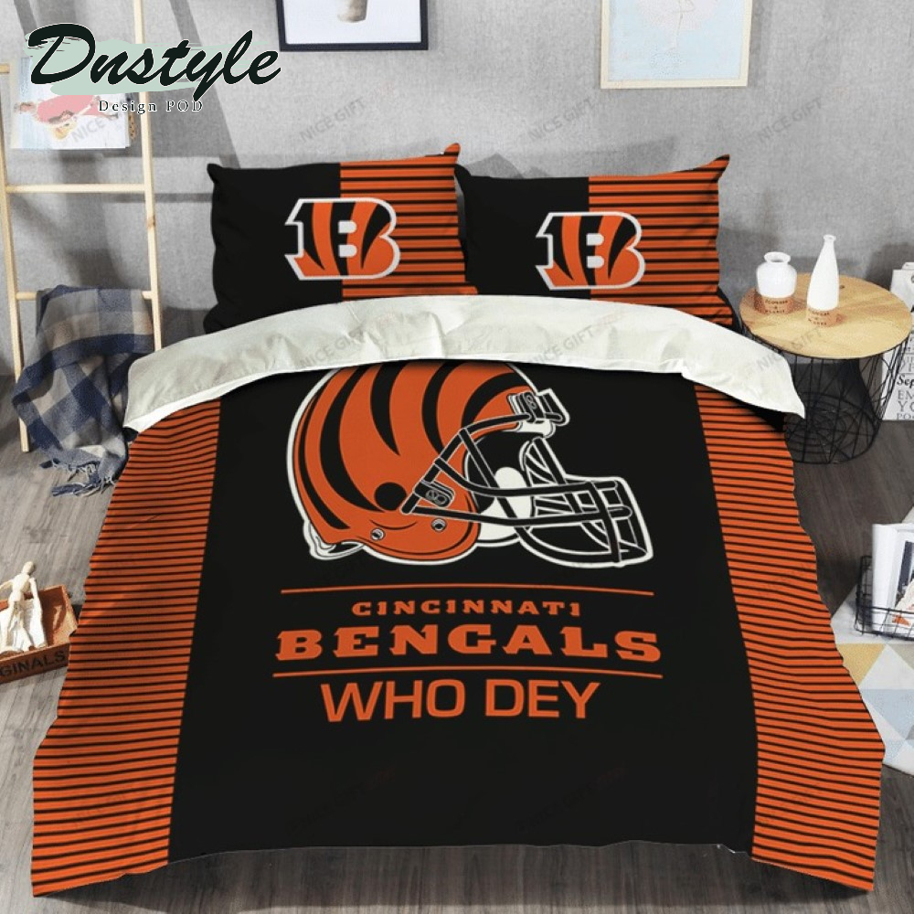 NFL Cincinnati Bengals Who Dey Bedding Set 