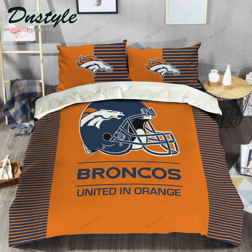NFL Denver Broncos United In Orange Bedding Set 