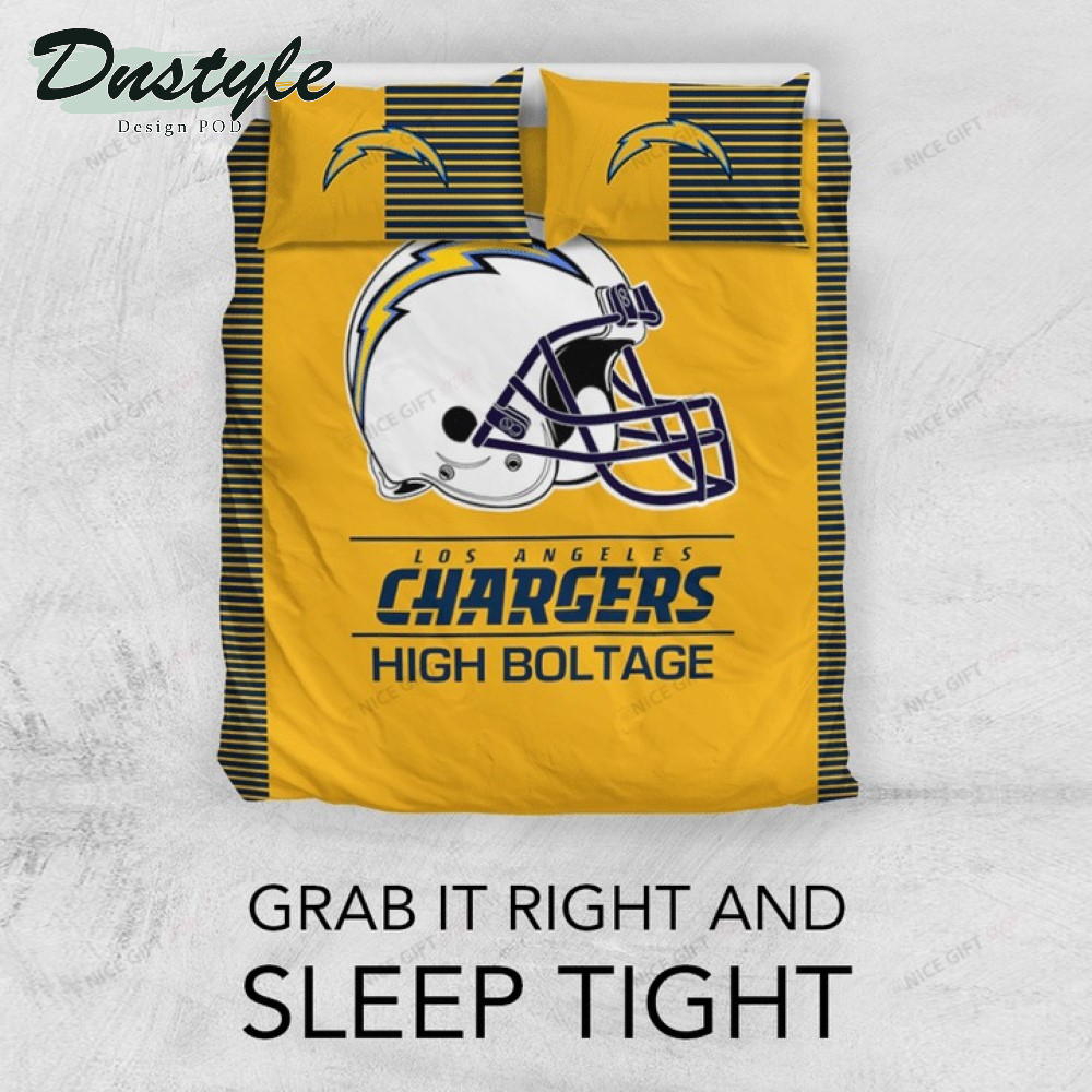 NFL Los Angeles Chargers High Boltage Bedding Set