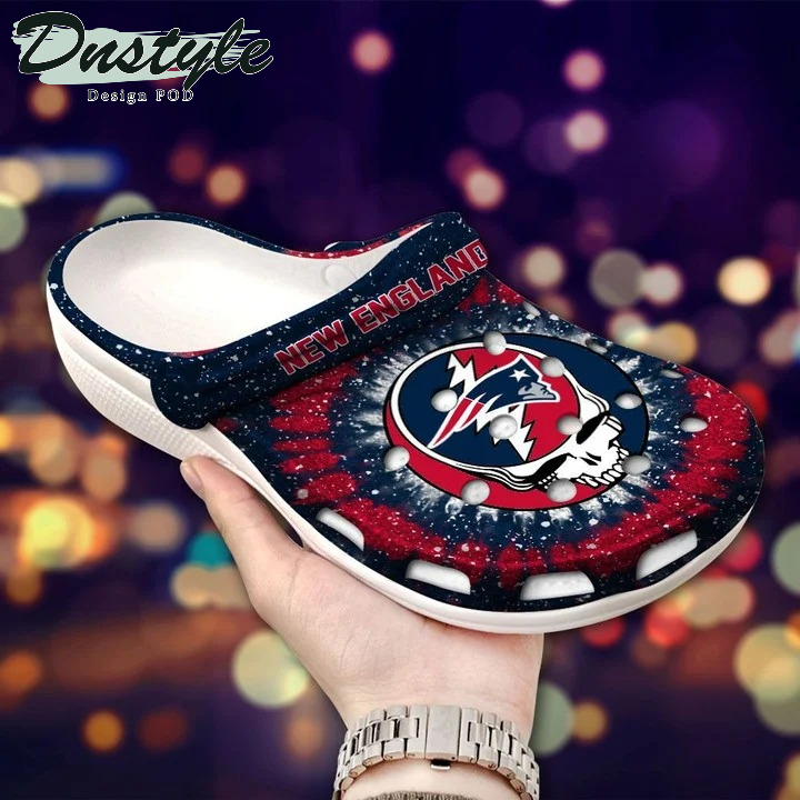 NFL New England Patriots Skull Crocs Crocband Clog