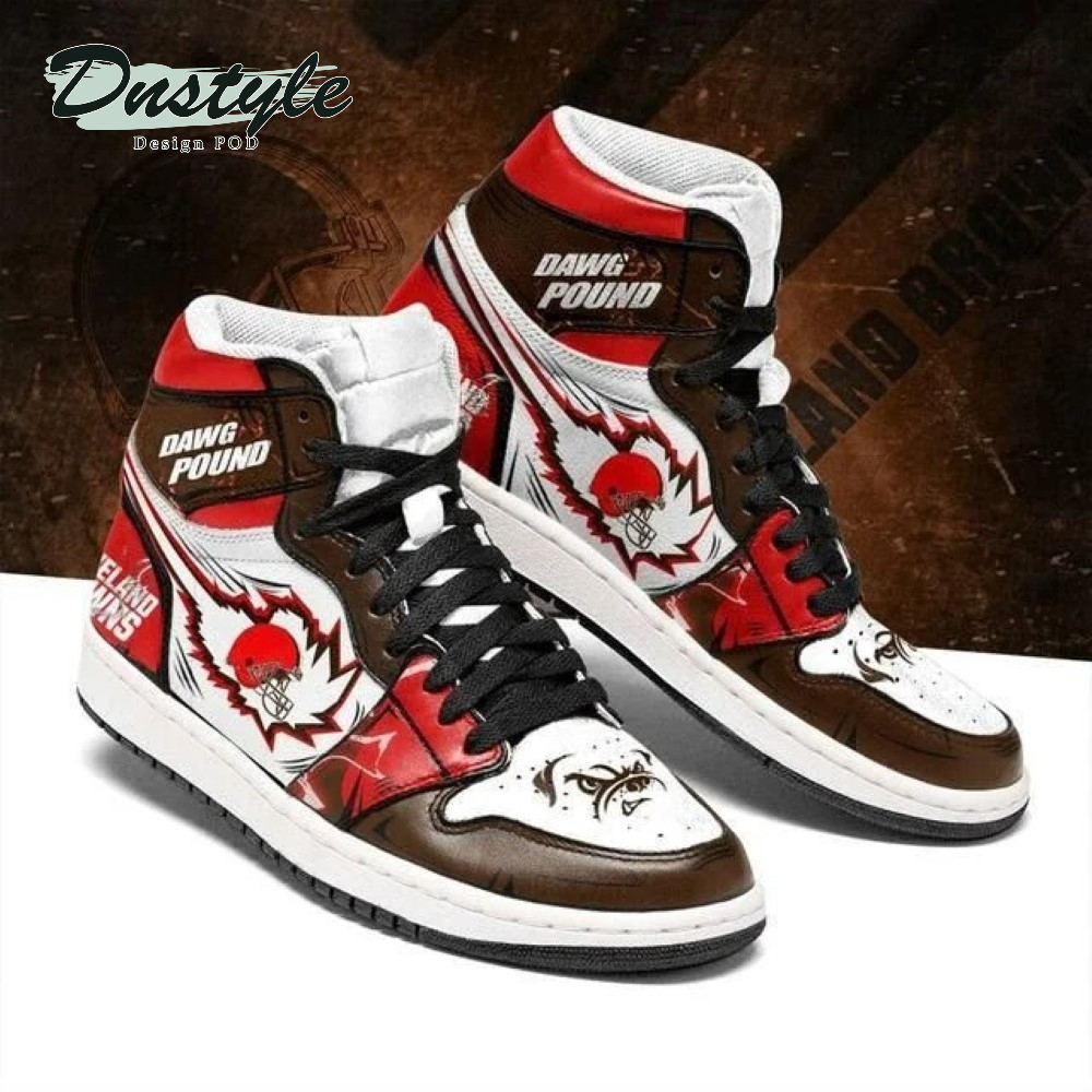 American Football Nfl Cleveland Browns High Air Jordan 1 Shoes Sneaker