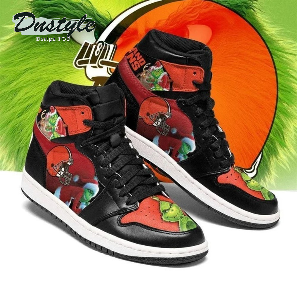 The Grinch Cleveland Browns Nfl High Air Jordan 1 Shoes Sneaker