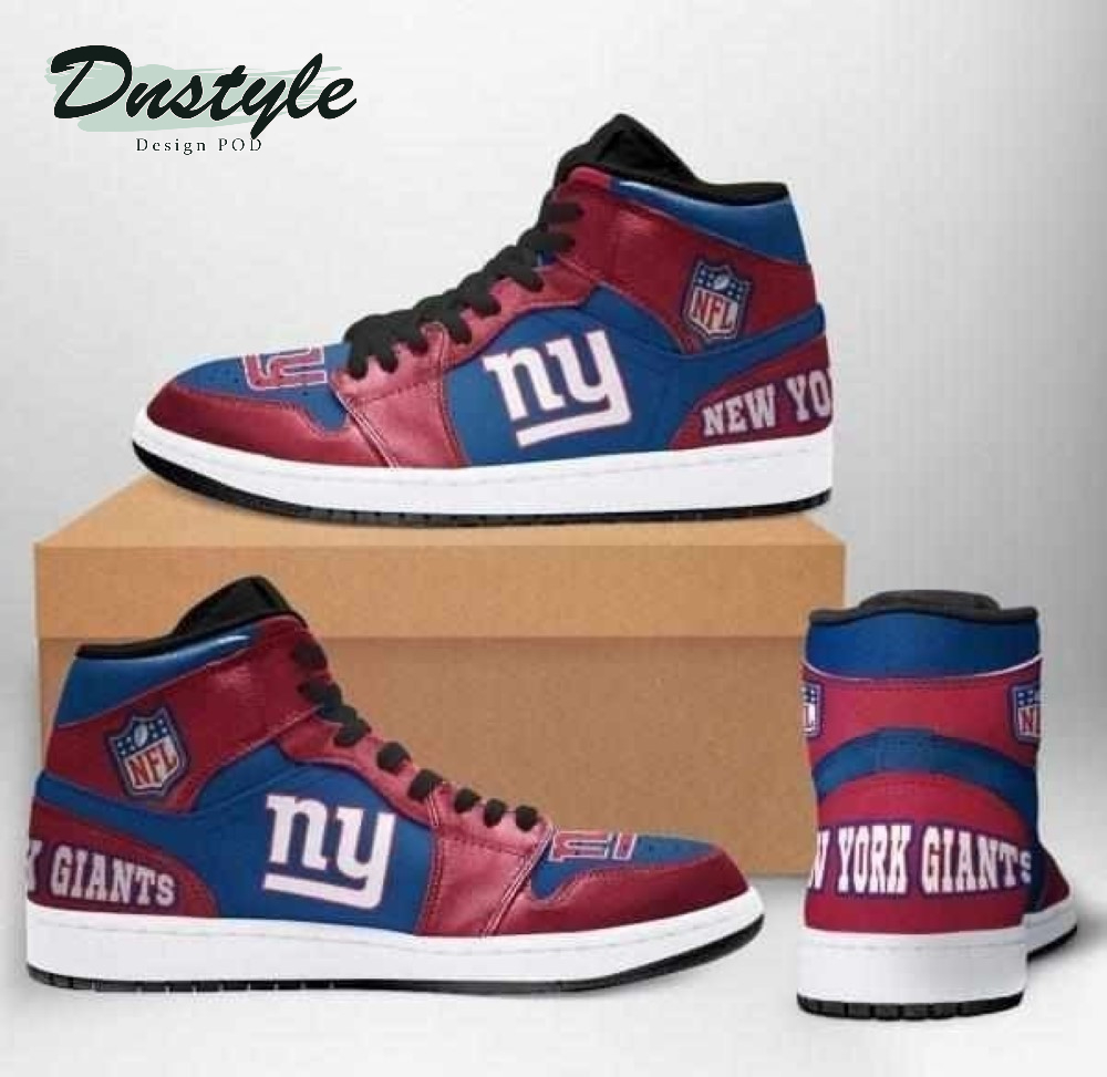 New York Giants Nfl High Air Jordan 1 Shoes Sneaker