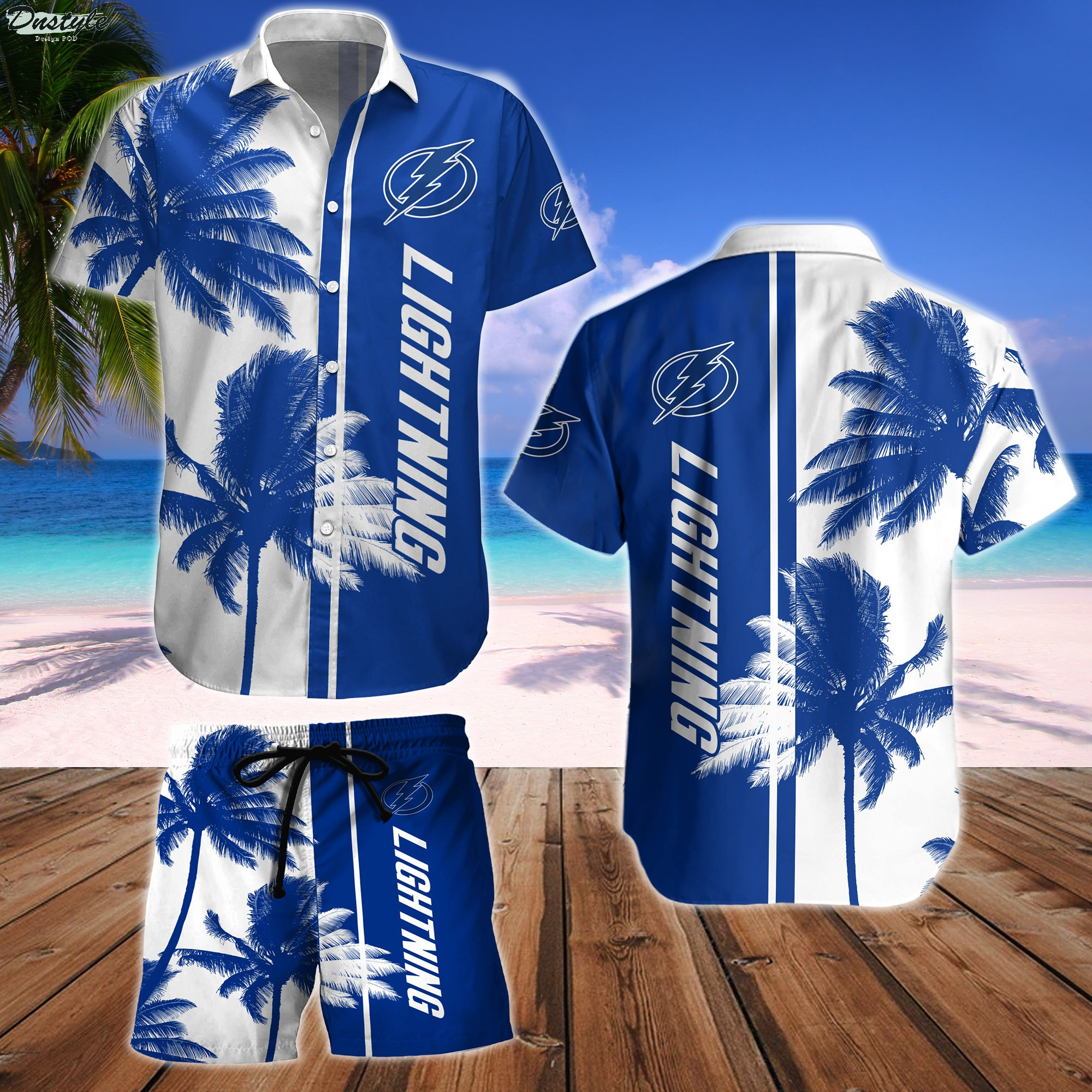 Tampa Bay Lightning Hawaiian Shirt And Short