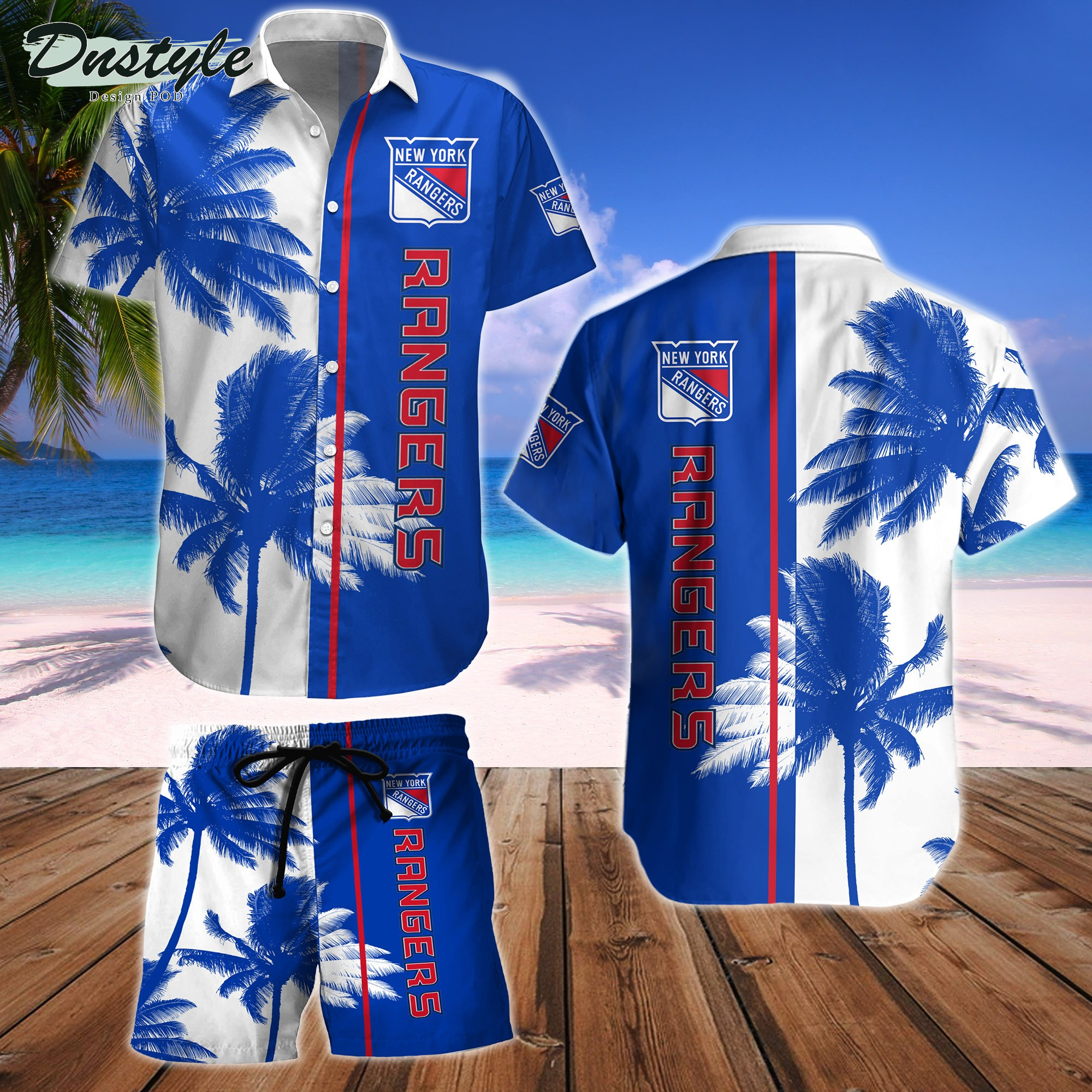 New York Rangers Hawaiian Shirt And Short