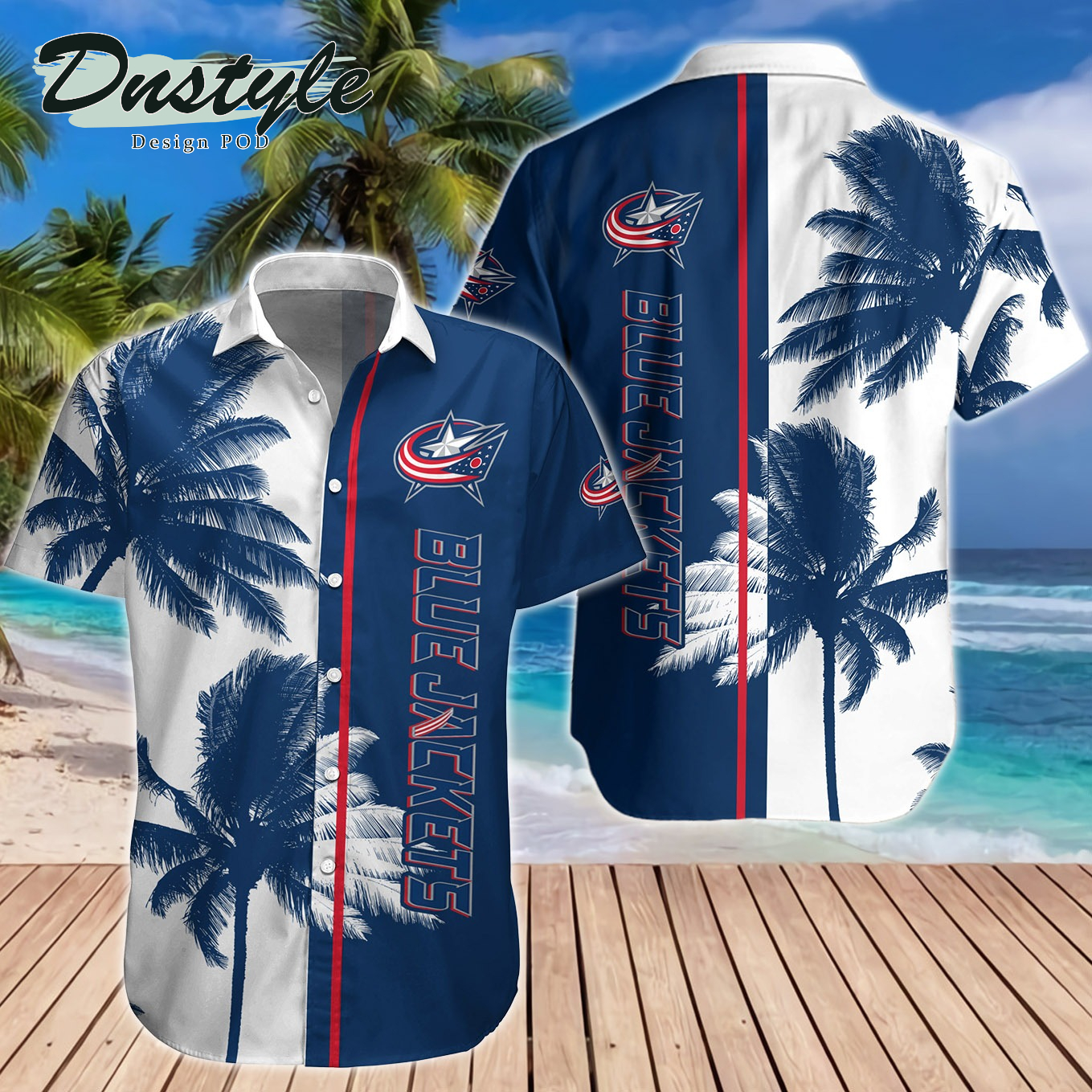 Columbus Blue Jackets Hawaiian Shirt And Short