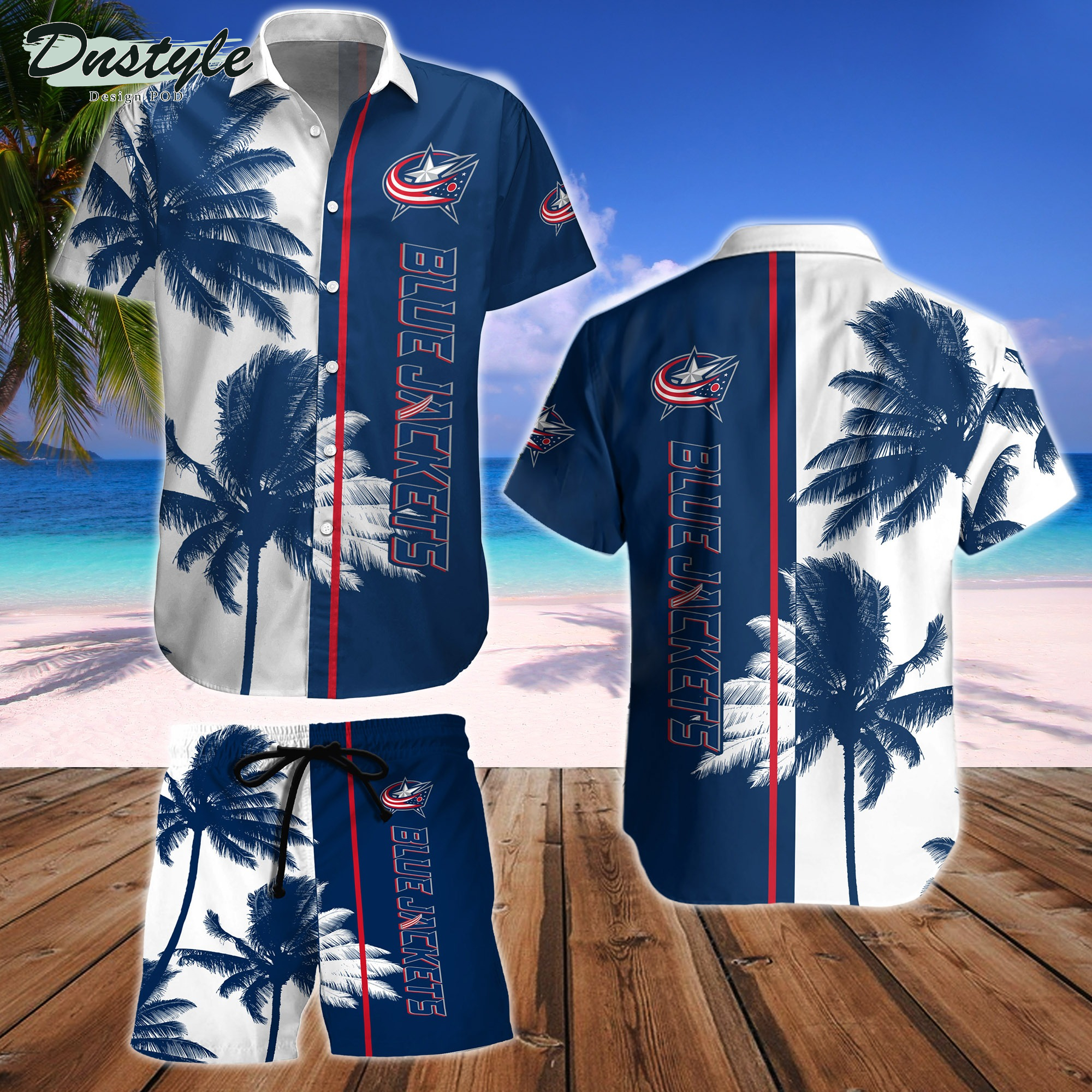 Columbus Blue Jackets Hawaiian Shirt And Short
