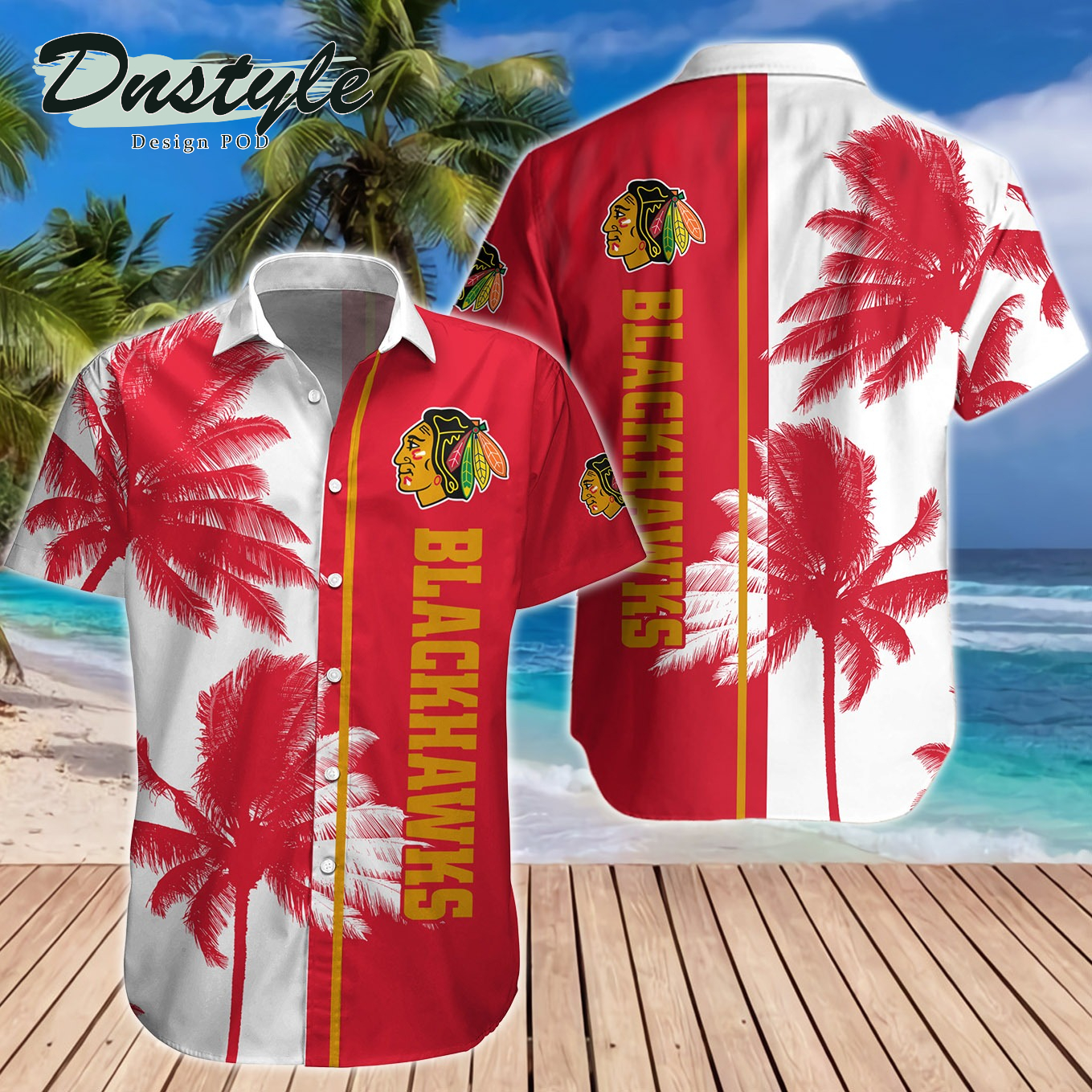 Chicago Blackhawks Hawaiian Shirt And Short