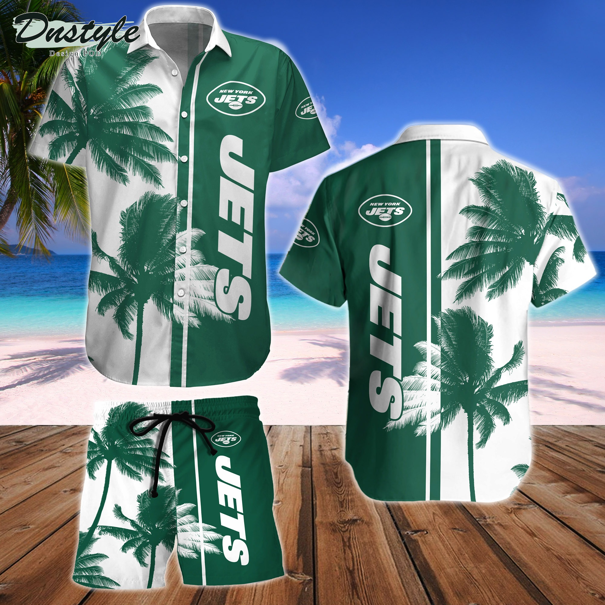 New York Jets Hawaiian Shirt And Short