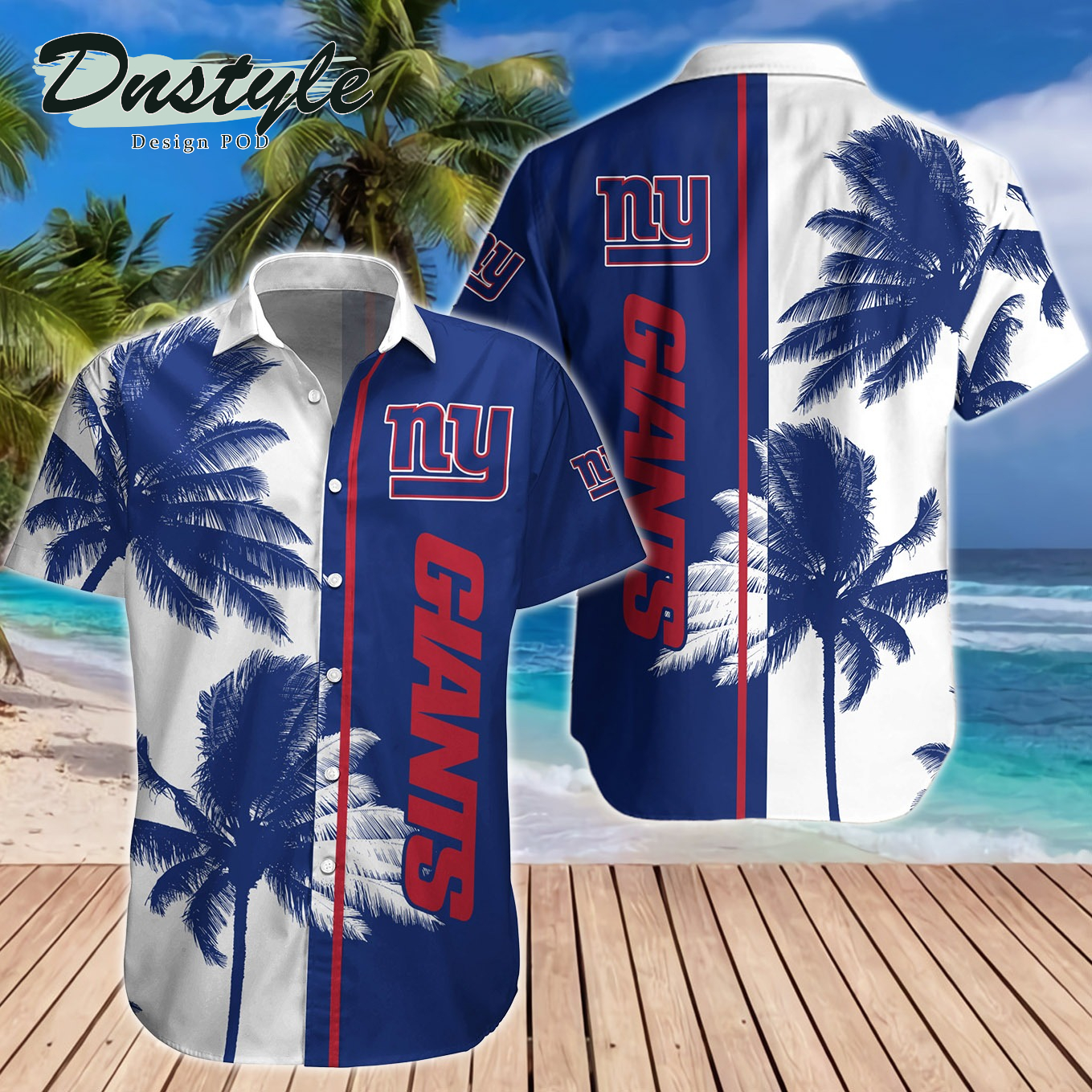 New York Giants Hawaiian Shirt And Short