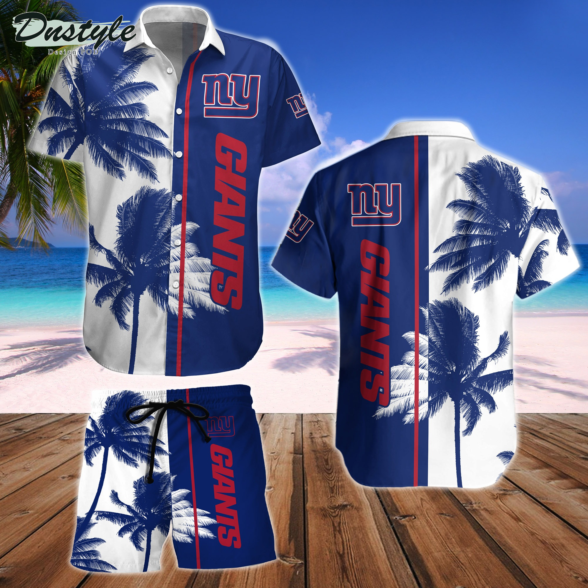 New York Giants Hawaiian Shirt And Short