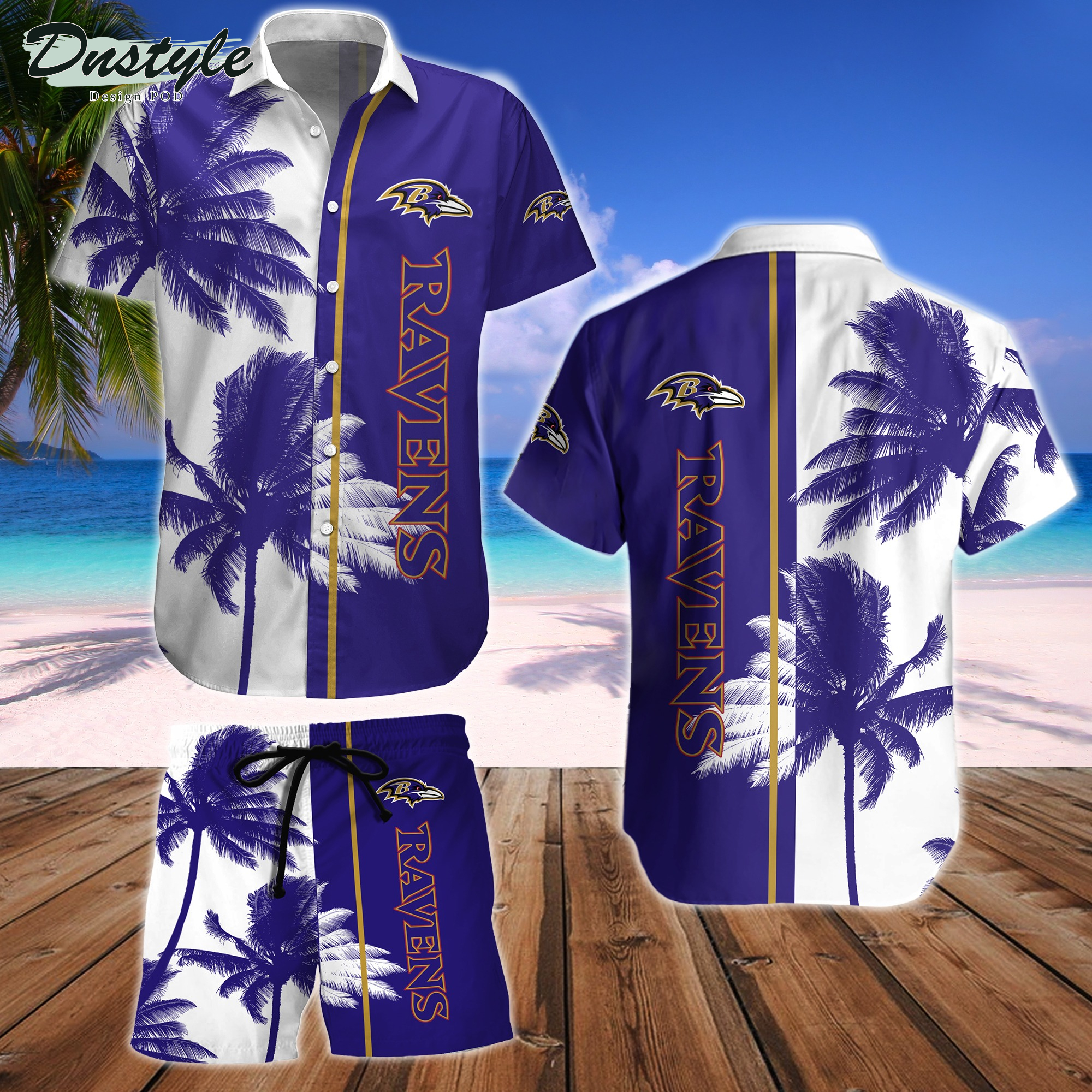Baltimore Ravens Hawaiian Shirt And Short
