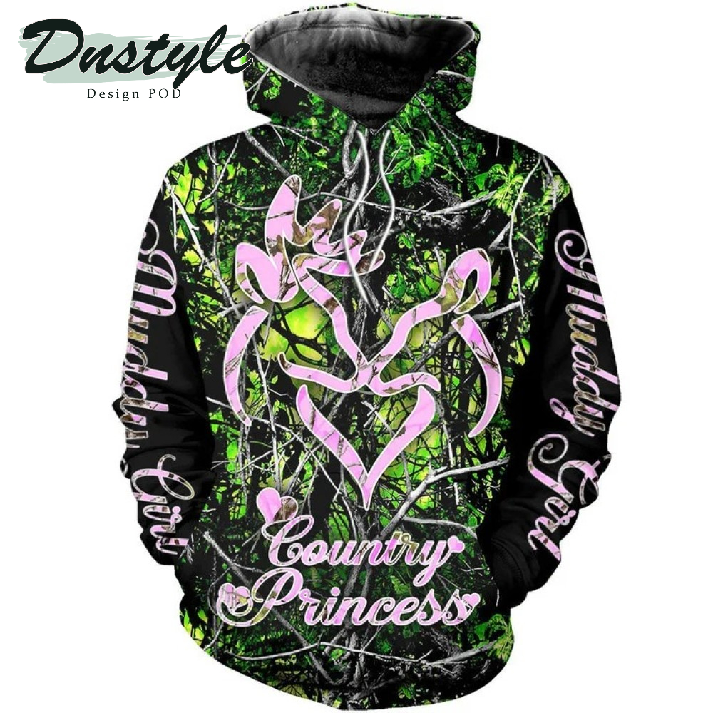 Green Camo Country Girl 3D All Over Printe Hoodie
