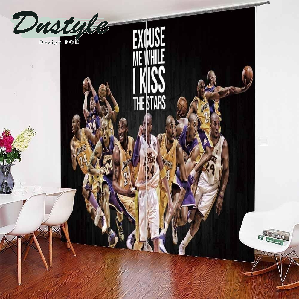 Kobe Bryant Excuse Me While I Kiss The Stars Luxury Brand Window Curtains