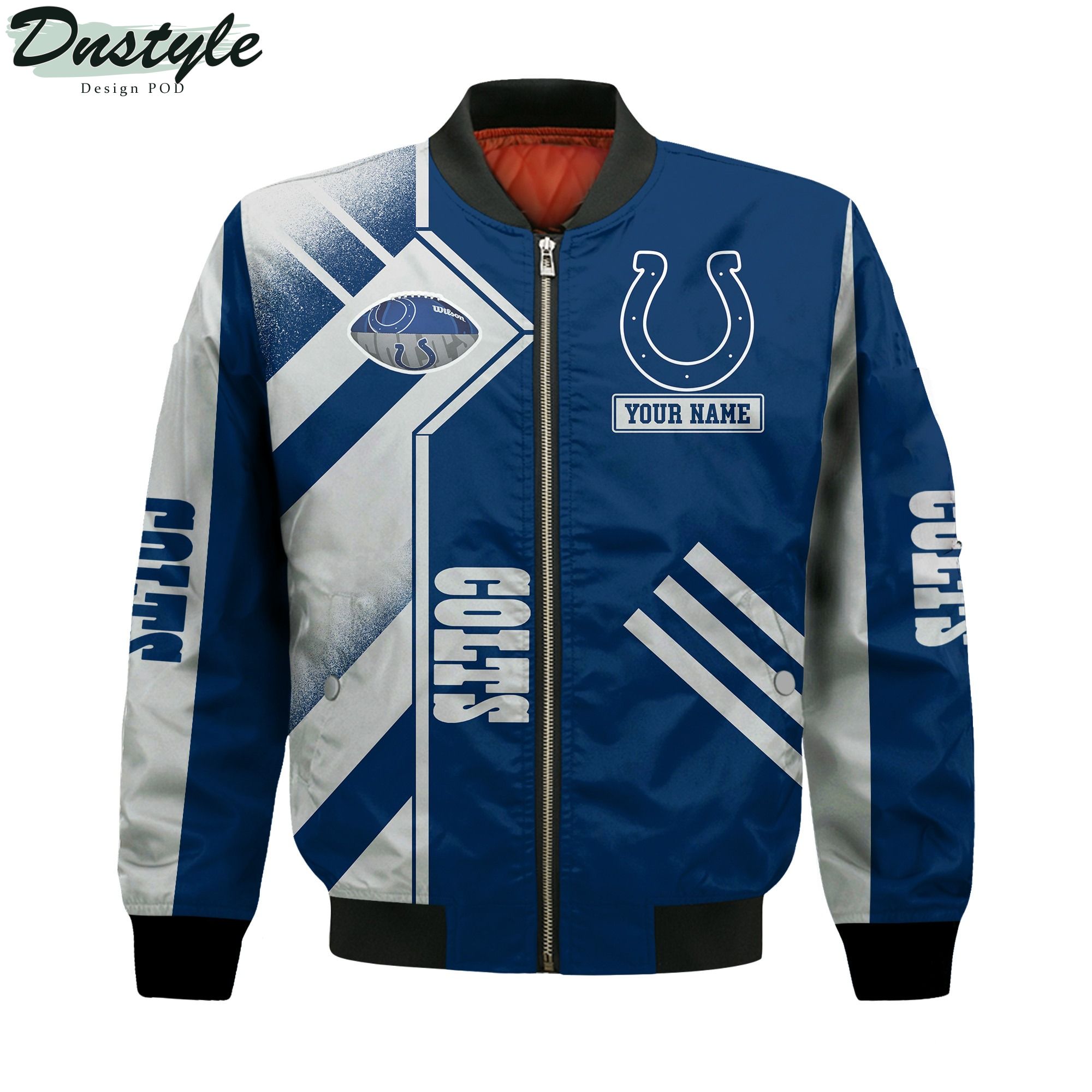 Indianapolis Colts NFL 2X Super Bowl Champions Custom Name Bomber Jacket