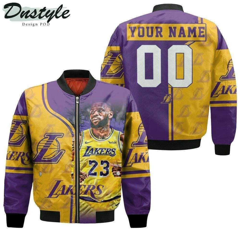 23 King James Los Angeles Lakers NBA Western Coference Personalized Bomber Jacket