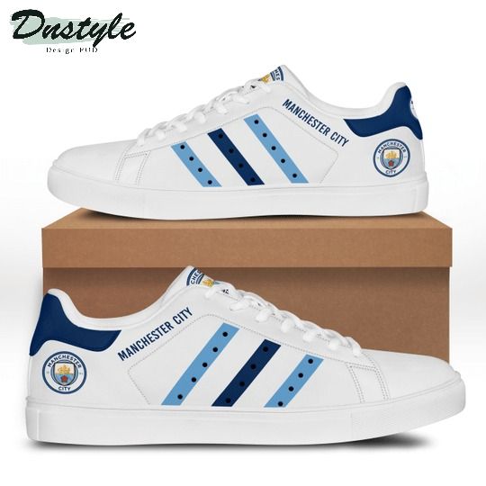 Manchester City white stan smith low top shoes