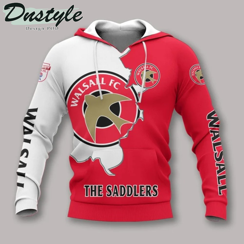 Walsall FC The Saddlers 3d All Over Printed Hoodie
