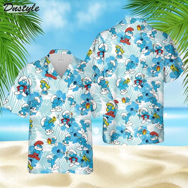 The Smurfs Smurfette Hawaiian Aloha Shirt