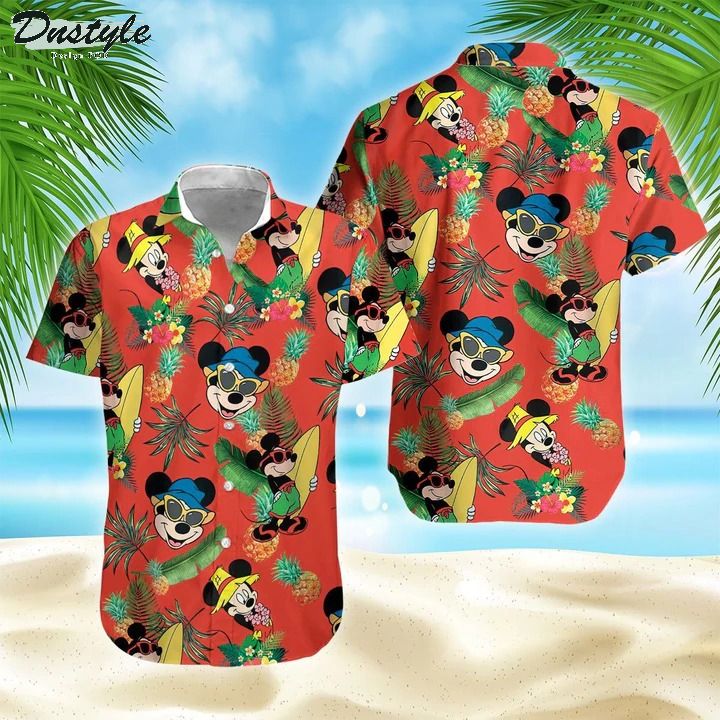 Mickey Pattern Summer Hawaiian Shirt
