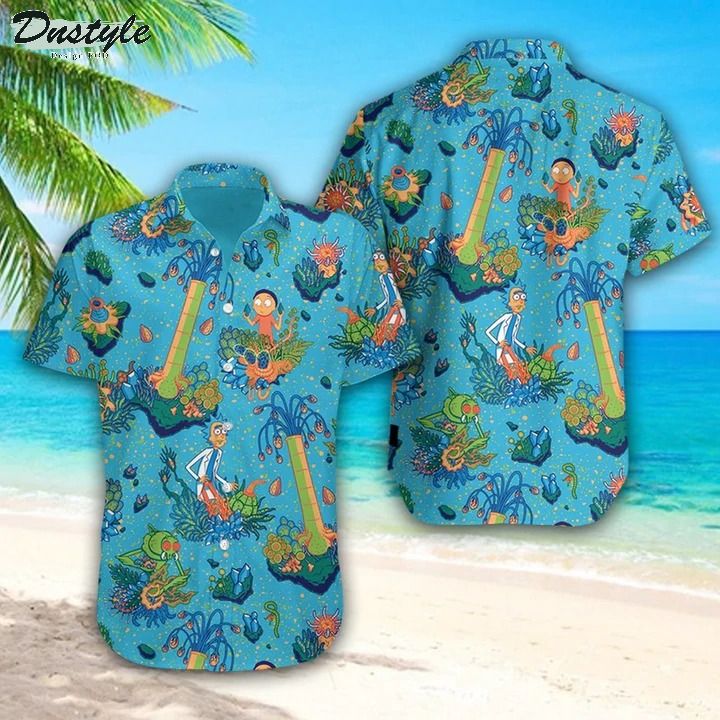Rick And Morty Hippie Hawaiian Aloha Shirt