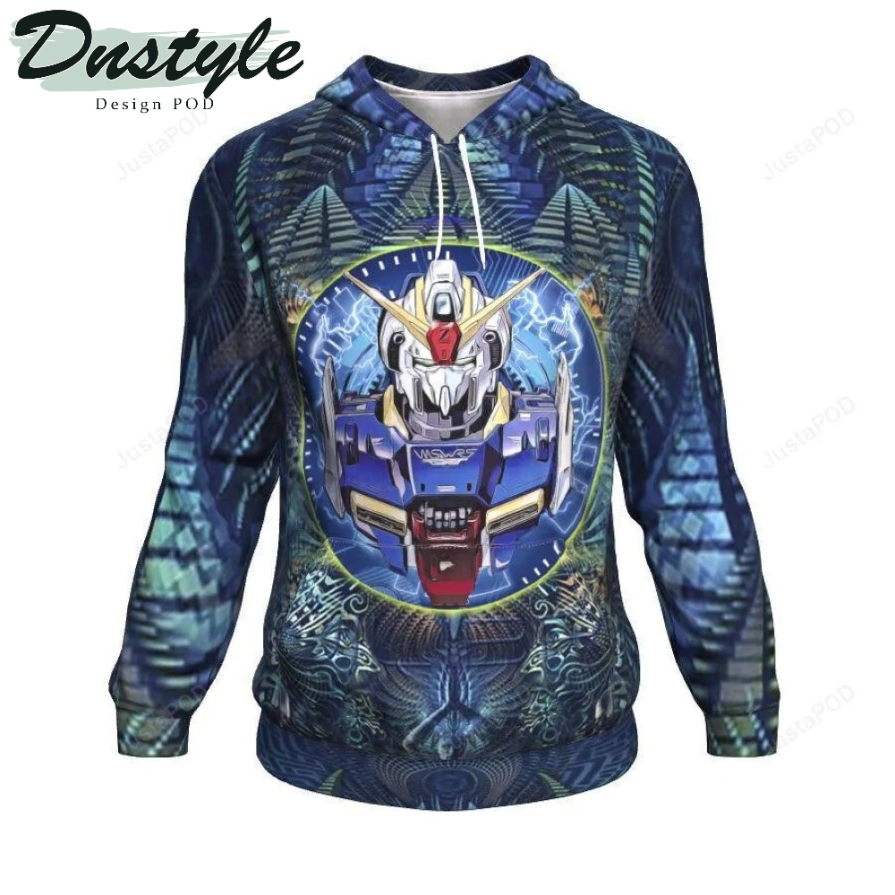 Abstract Gundam 3D All Over Printed Hoodie