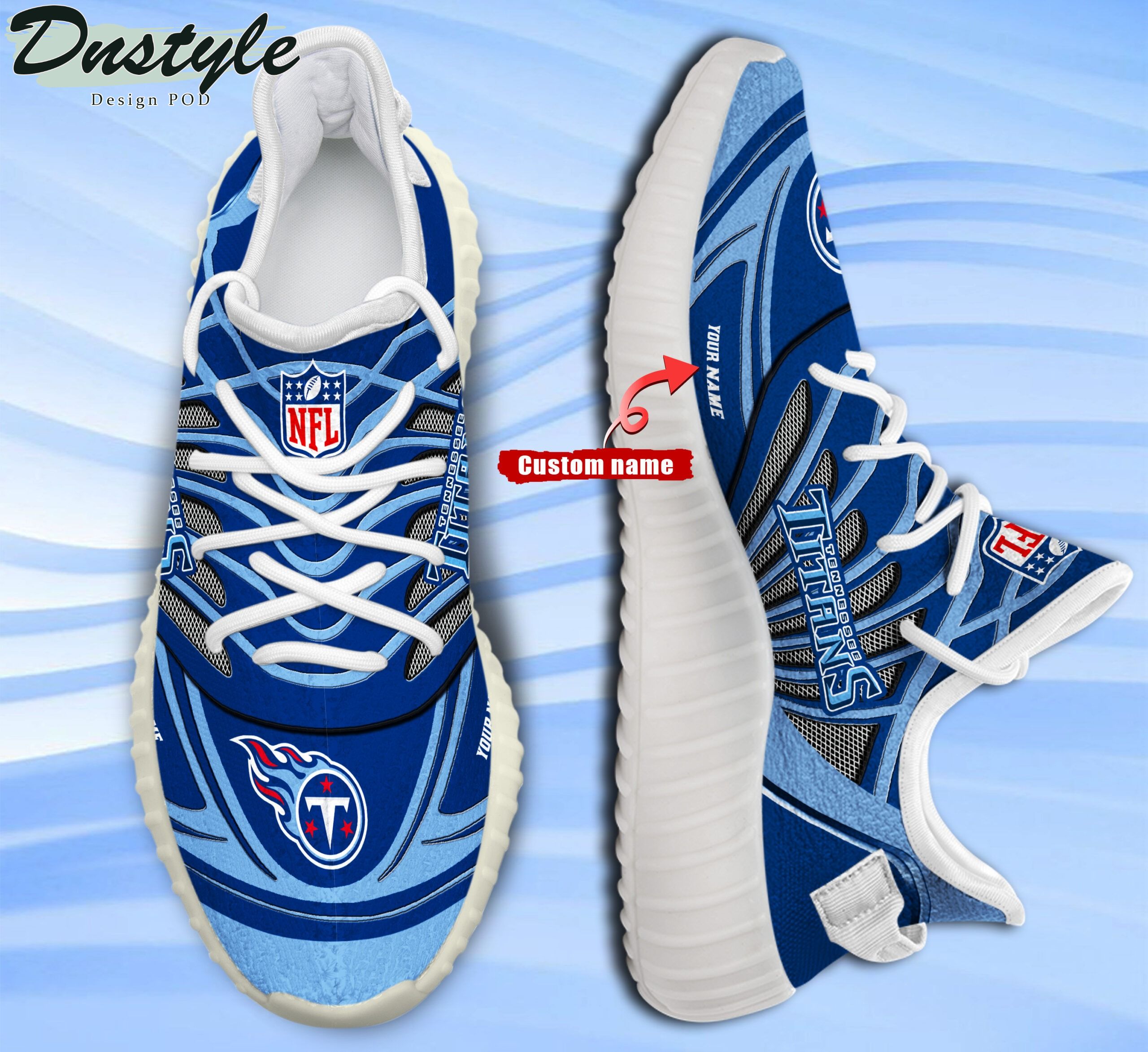 Tennessee Titans Personalized Yeezy Boost