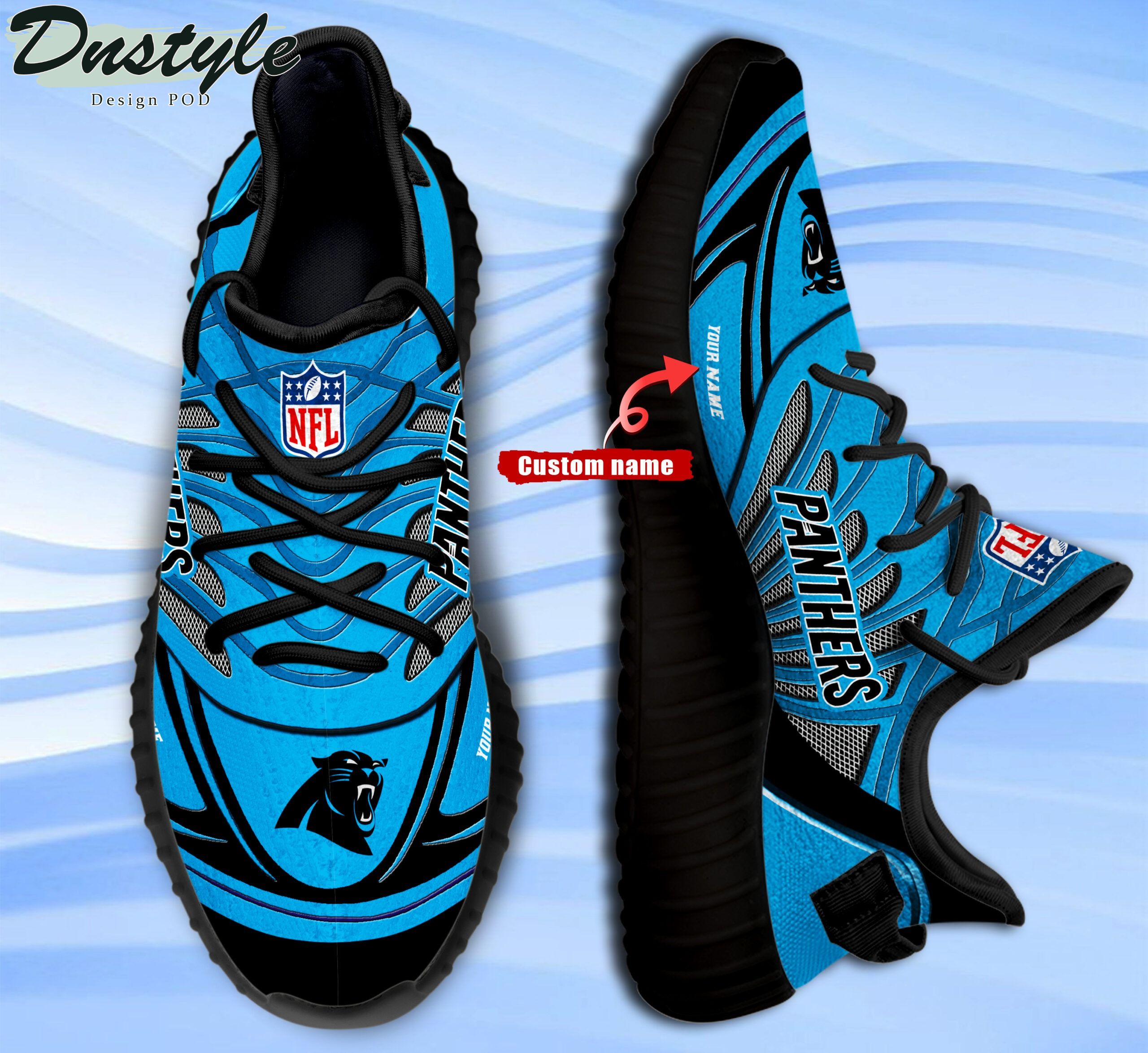 Carolina Panthers Personalized Yeezy Boost