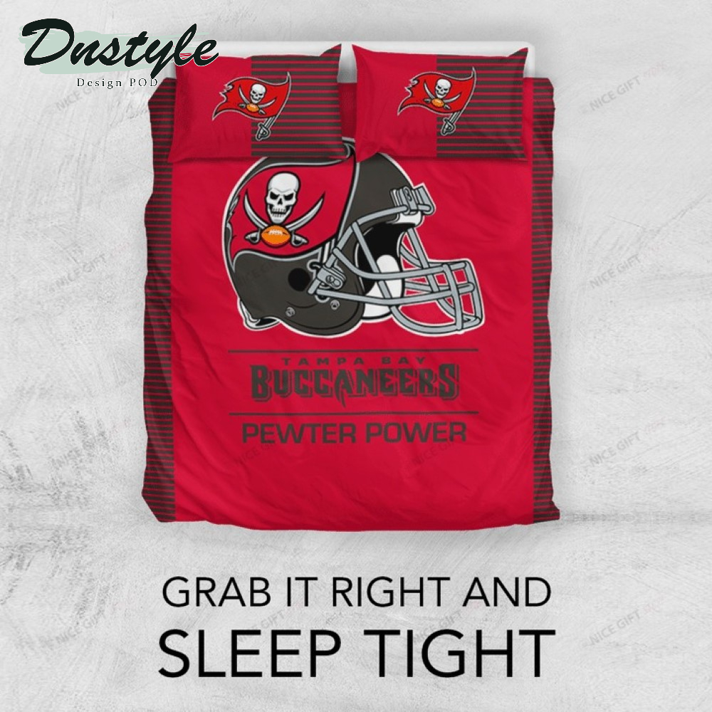 NFL Tampa Bay Buccaneers Pewter Power Bedding Set