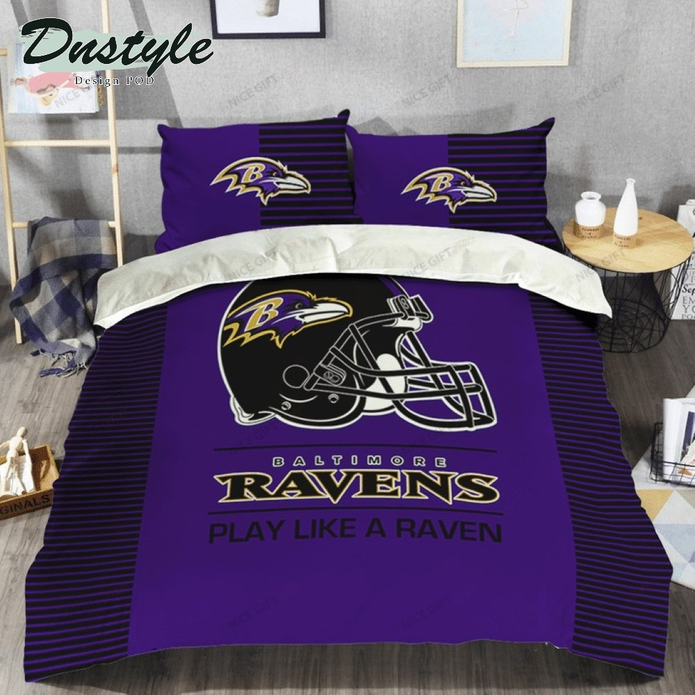 NFL Baltimore Ravens Play Like A Raven Bedding Set